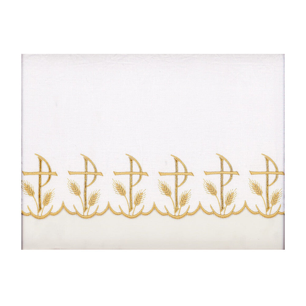 Gold Or White Silk Embroidered Altar Cloth - Design BV6028