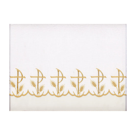 Gold Or White Silk Embroidered Altar Cloth - Design BV6028