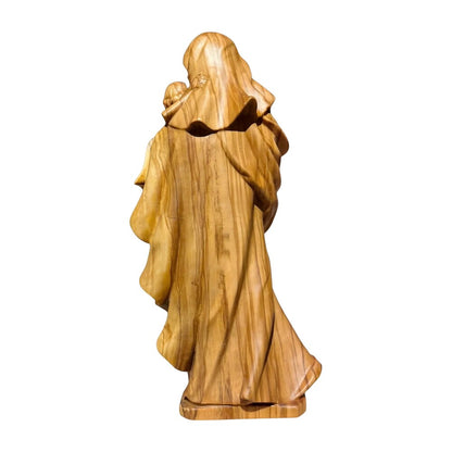 Our Lady of the Heart with Child statue in carved wood from Val Gardena