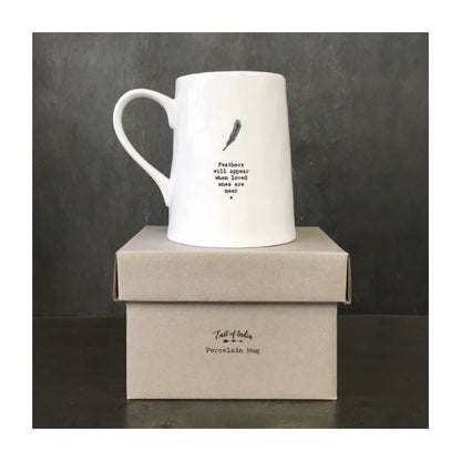 Porcelain Feather Mug
