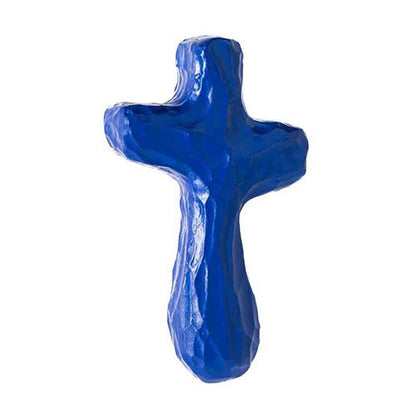 Denim Blue Journey Holding Cross