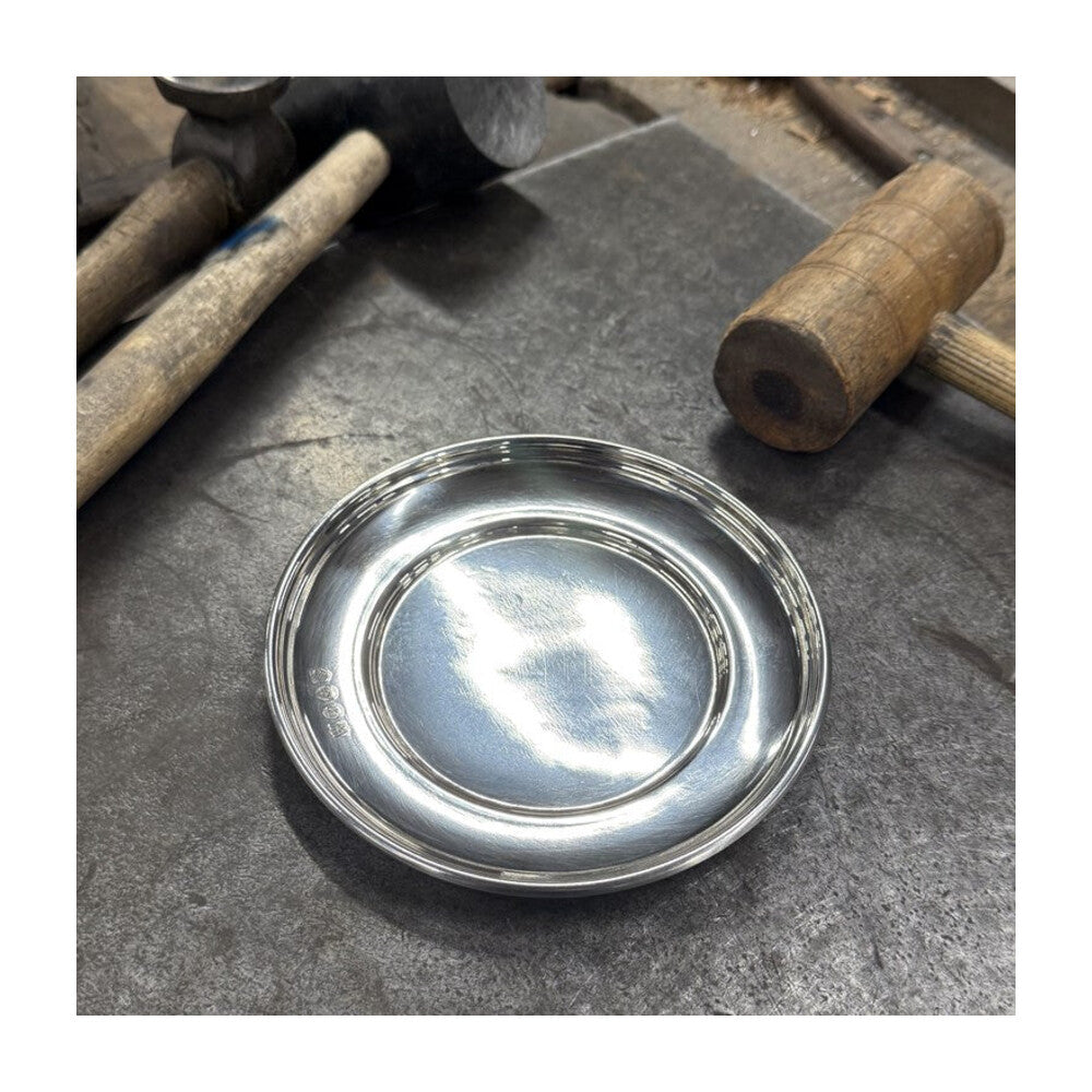 Small Polished Pewter Plate