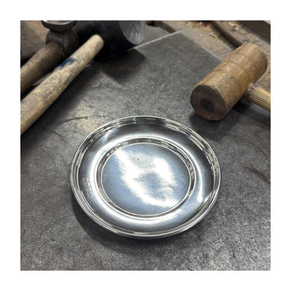 Small Polished Pewter Plate