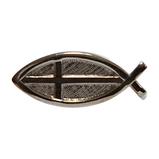 Fish And Cross Lapel Pin