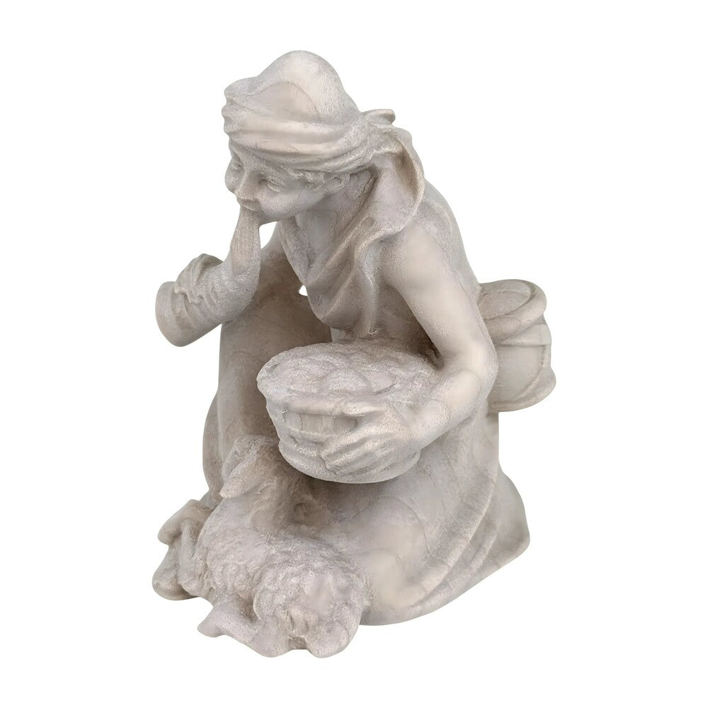 Shepherd with Horn and Lamb - Maple Wood