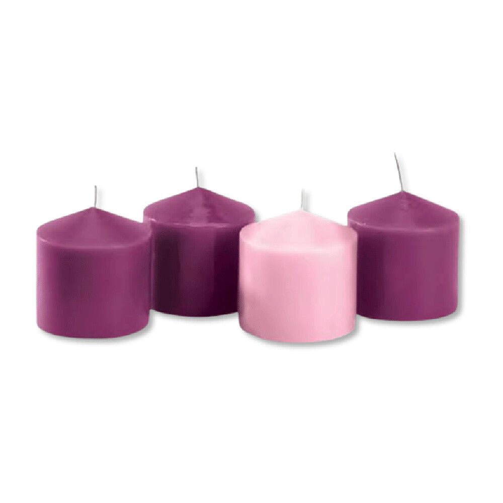 3" Advent Pillar Candle Set