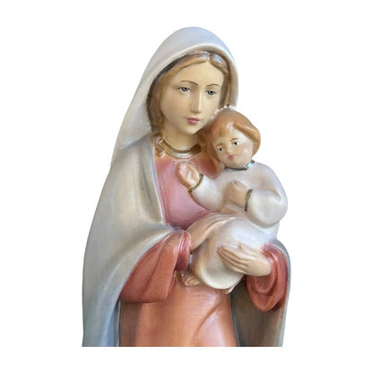 Modern Madonna and Child Sculpture in Maple and Lime wood Val Gardena