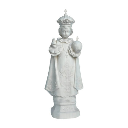 Infant Jesus of Prague Polychrome Hand-Carved Wooden Statue