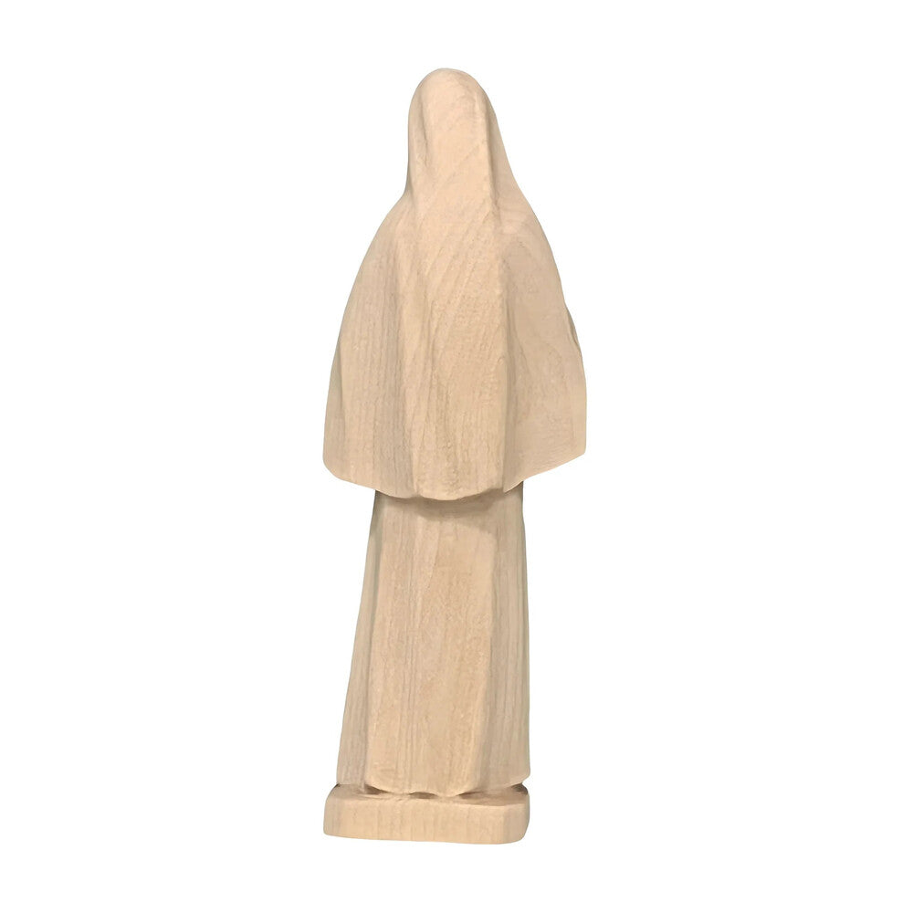 Hand-Carved Wooden Statue of Saint Rita of Cascia from Val Gardena