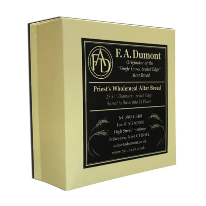 5 3/4" Priest's Altar Bread — Single Cross Sealed Edge, Box of 25