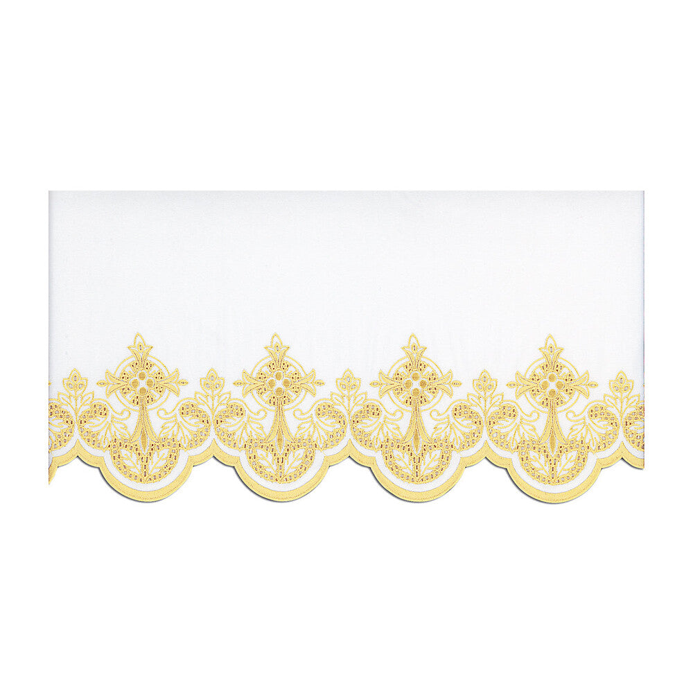 Gold Silk Embroidered Altar Cloth - Design BV508GO