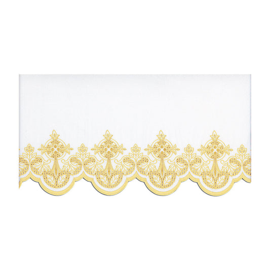 Gold Silk Embroidered Altar Cloth - Design BV508GO