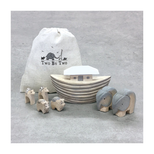 Wooden Noah's Ark Set with Bag