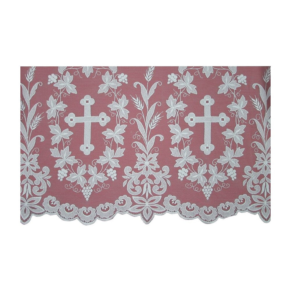 Classic White Cotta with Ornamental Tulle Lace Panels
