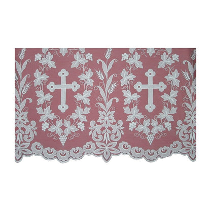 Classic White Cotta with Ornamental Tulle Lace Panels