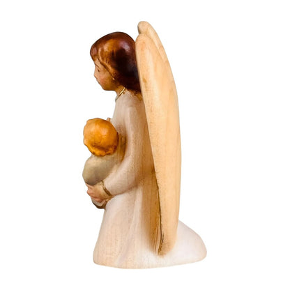 Guardian Angel with Child Hand-carved in Maple Wood