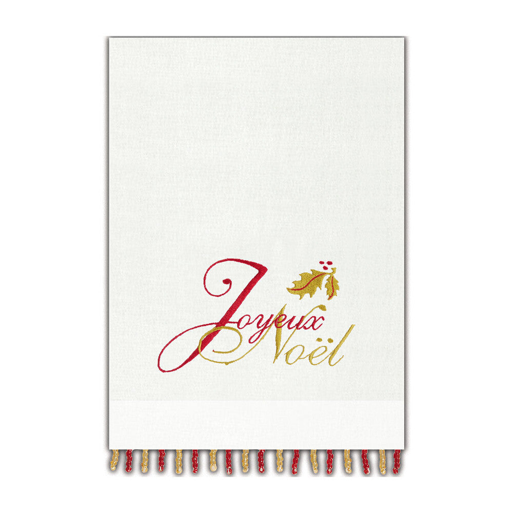 100% Cotton Christmas Joyeux Noel Guest Towel