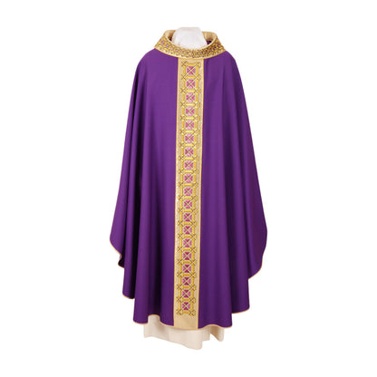 Pure Silk Geometry of Crosses Gothic Style Chasuble