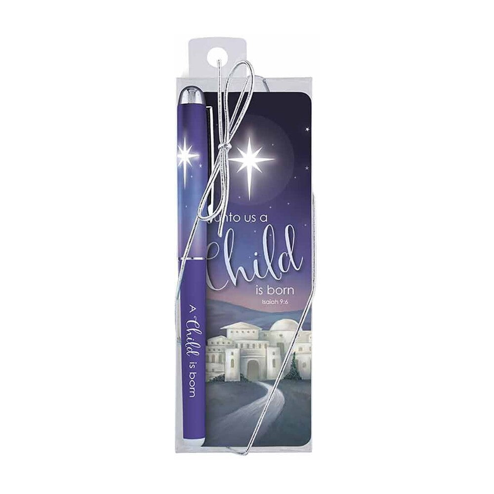 A Child is Born Gift Pen with Bookmark