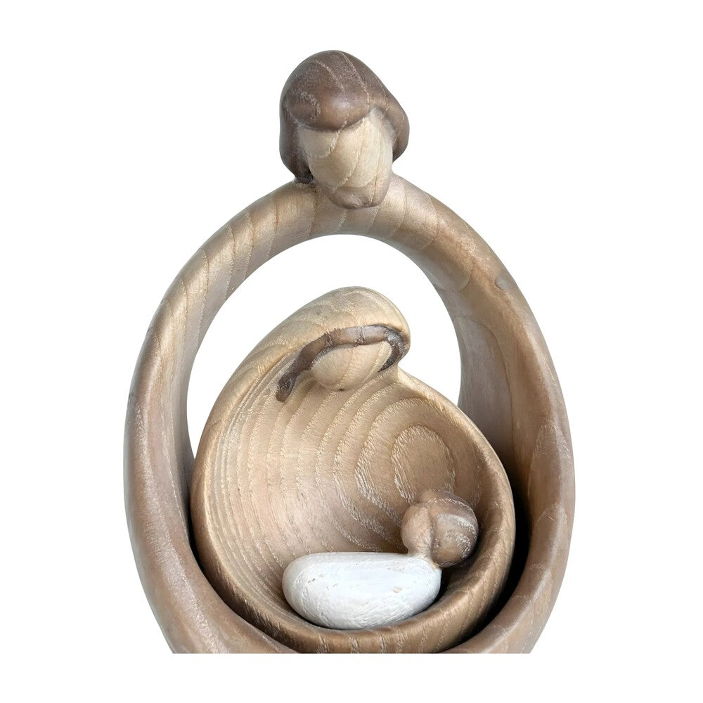 Sacred Family Modern Minimalist Nativity Scene - Wood Sculpture