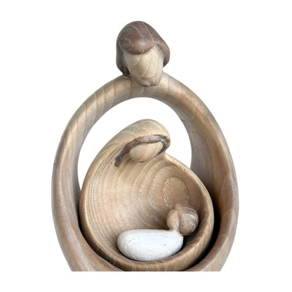 Sacred Family Modern Minimalist Nativity Scene - Wood Sculpture