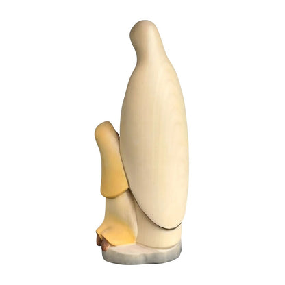 Statue of Our Lady of Lourdes with Saint Bernadette in Wood, Val Gardena