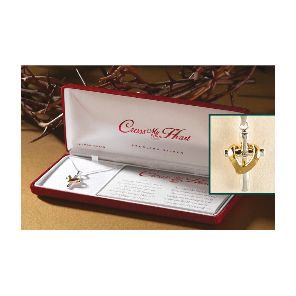 Cross My Heart Sterling Silver Necklace