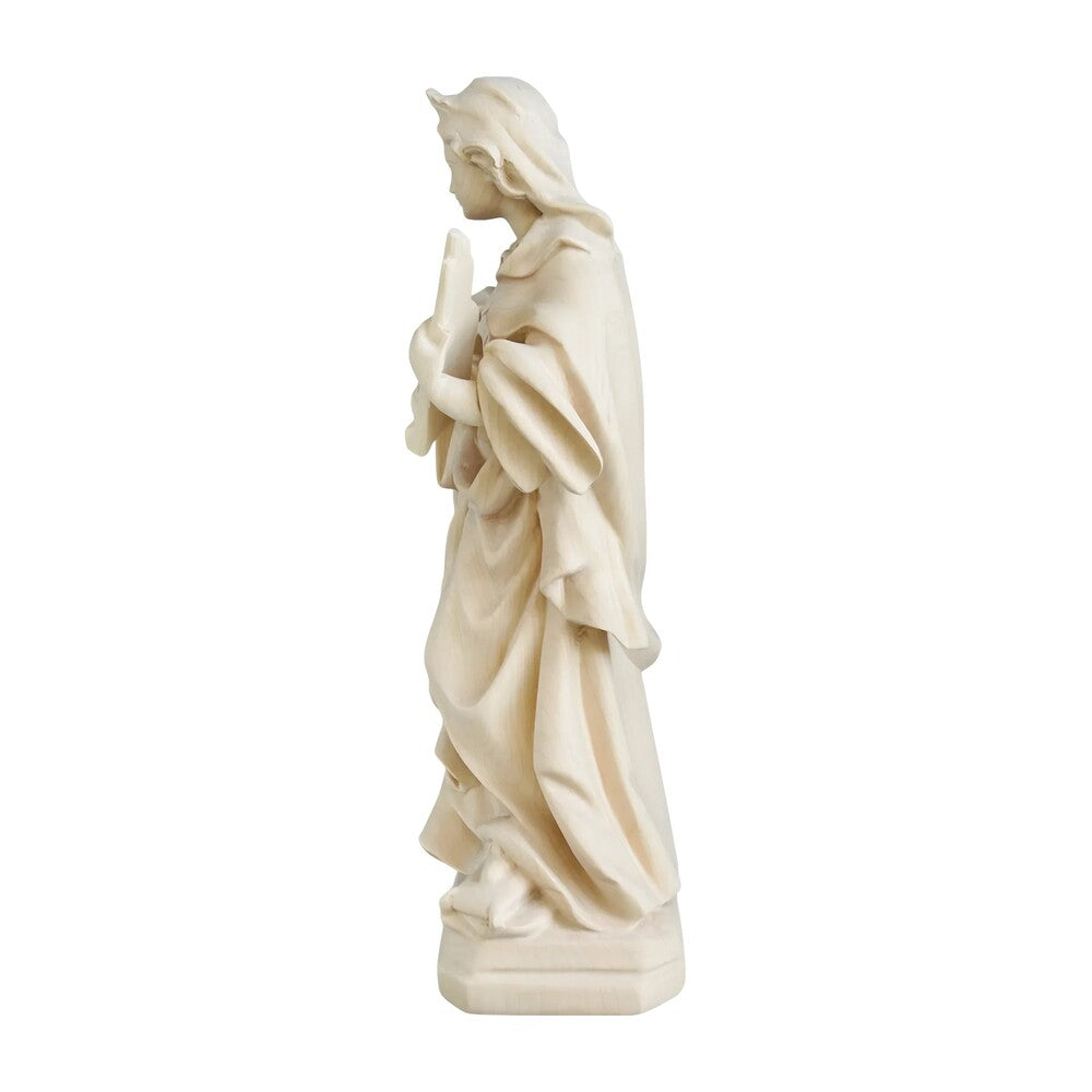 St. Cecilia, Patron Saint of Music Statue with Organ | Wood Carving from Val Gardena