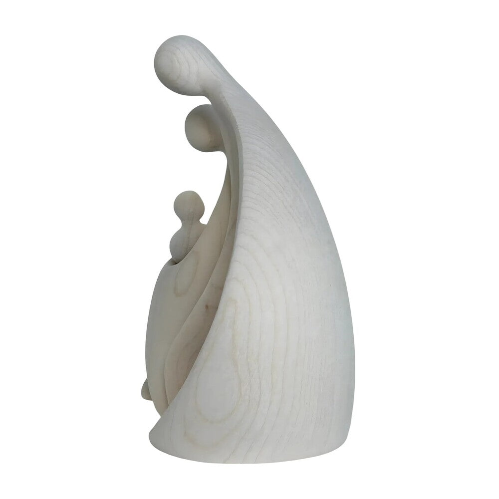 Abstract Holy Family Sculpture in Maple Wood Val Gardena
