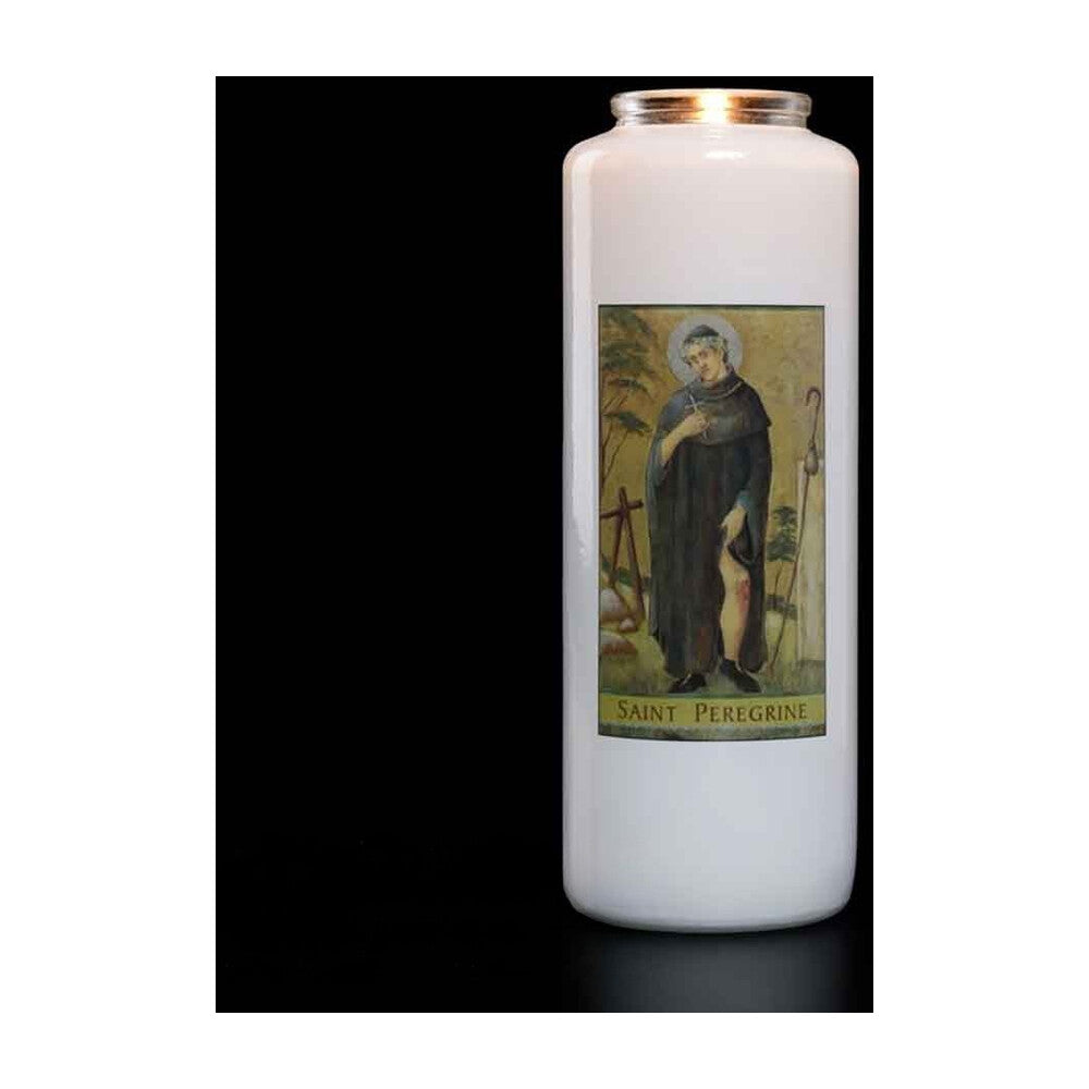 6 Day Saint Peregrine Glass Devotional Light