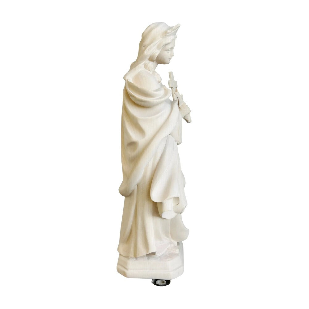Wooden Statue Saint Margaret, Hand Carved and Painted in Val Gardena