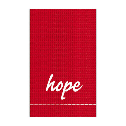 100% Cotton Christmas Hope Kitchen Towel Red