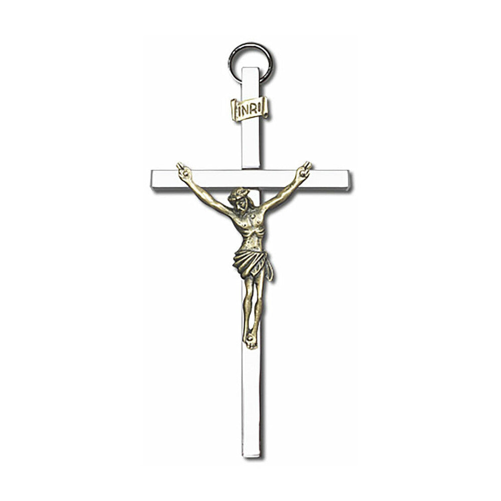 Crucifix 4" Metal Wall Cross 4480