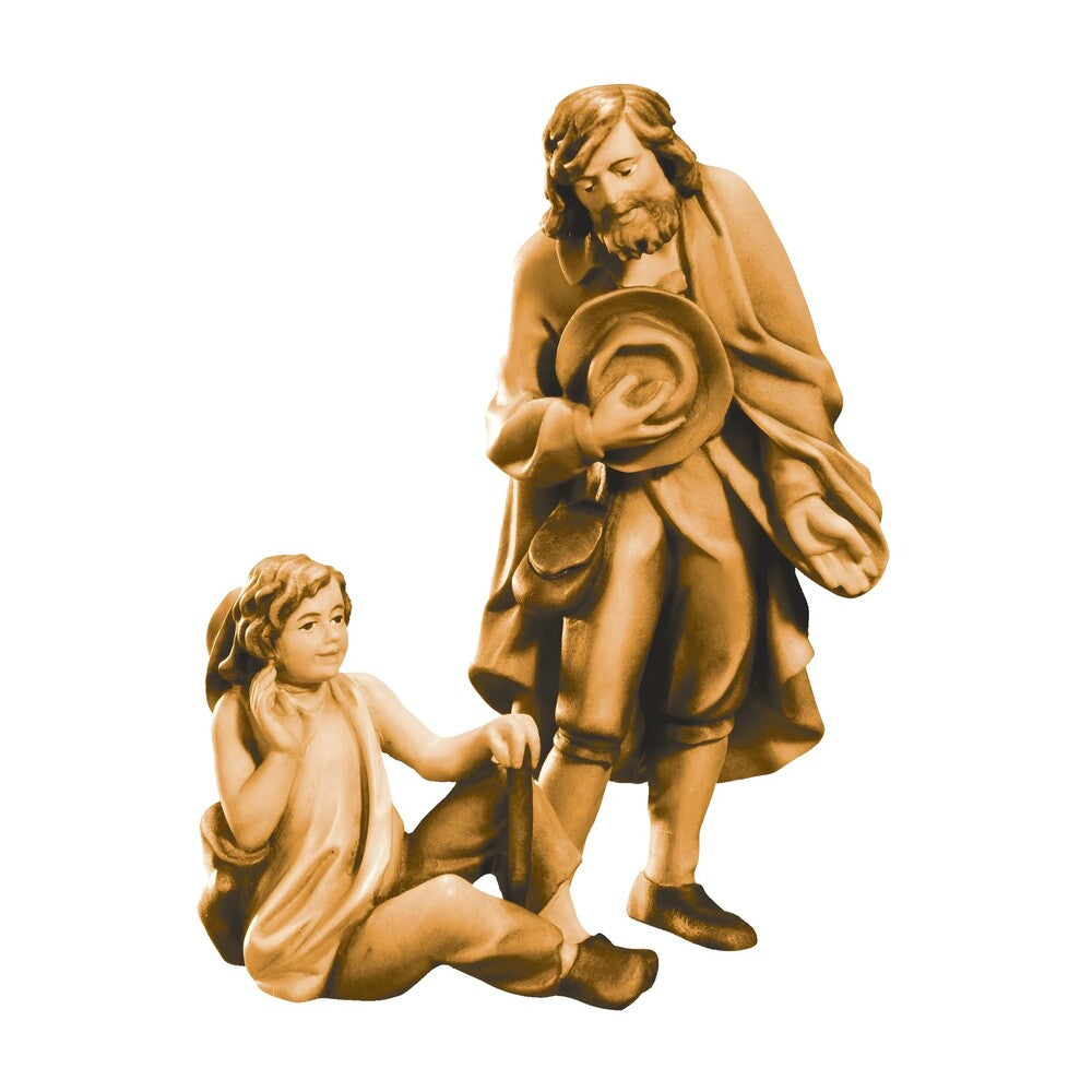 Shepherd and Young Boy - Maple Wood