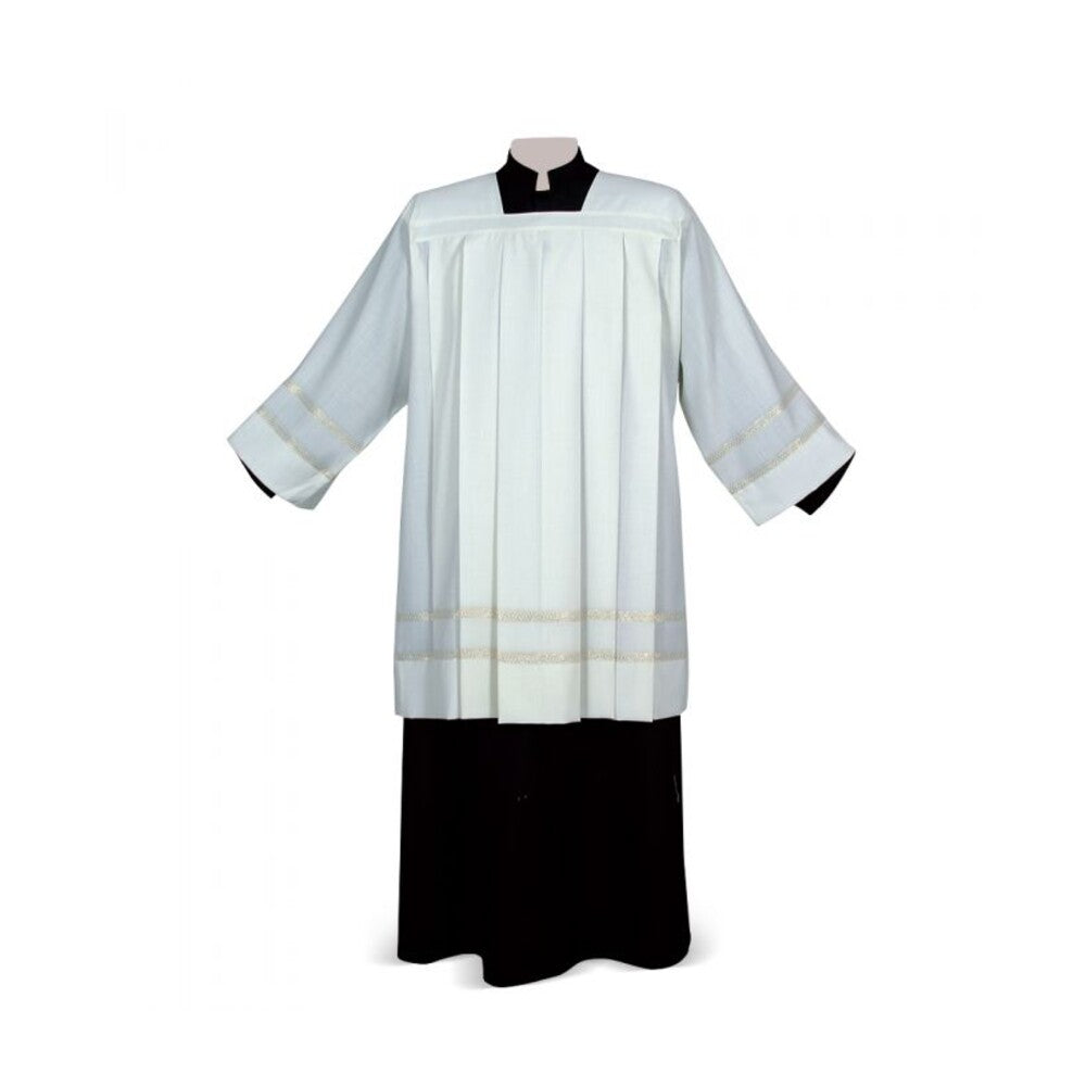 Finto Gigliuccio Ivory Cotta with Double Embroidered Bands