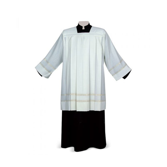 Finto Gigliuccio Ivory Cotta with Double Embroidered Bands