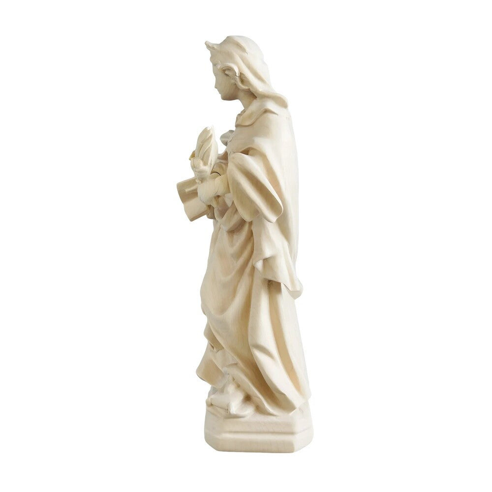 Saint Veronica: Hand-Carved Wood Sculpture from Val Gardena