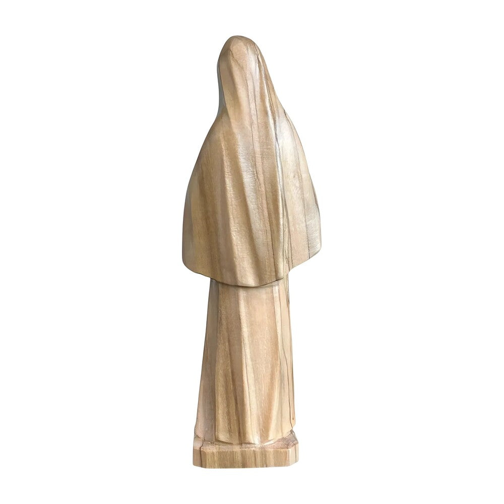 Hand-Carved Wooden Statue of Saint Rita of Cascia from Val Gardena