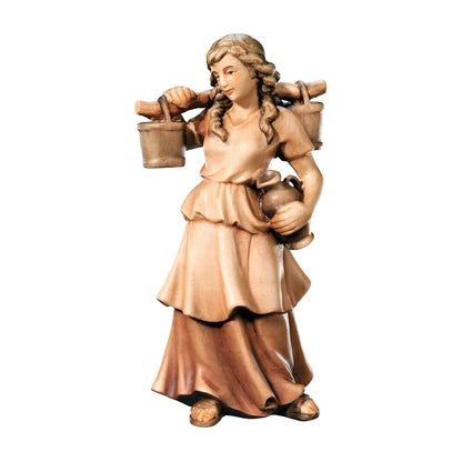 Shepherdess Carrying Water - Maple Wood