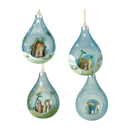 4 Piece Hanging Ornament Set