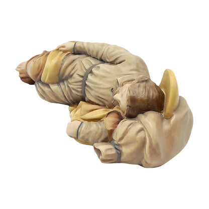 Sleeping St. Joseph Sculpture in Val Gardena Wood Dolfi