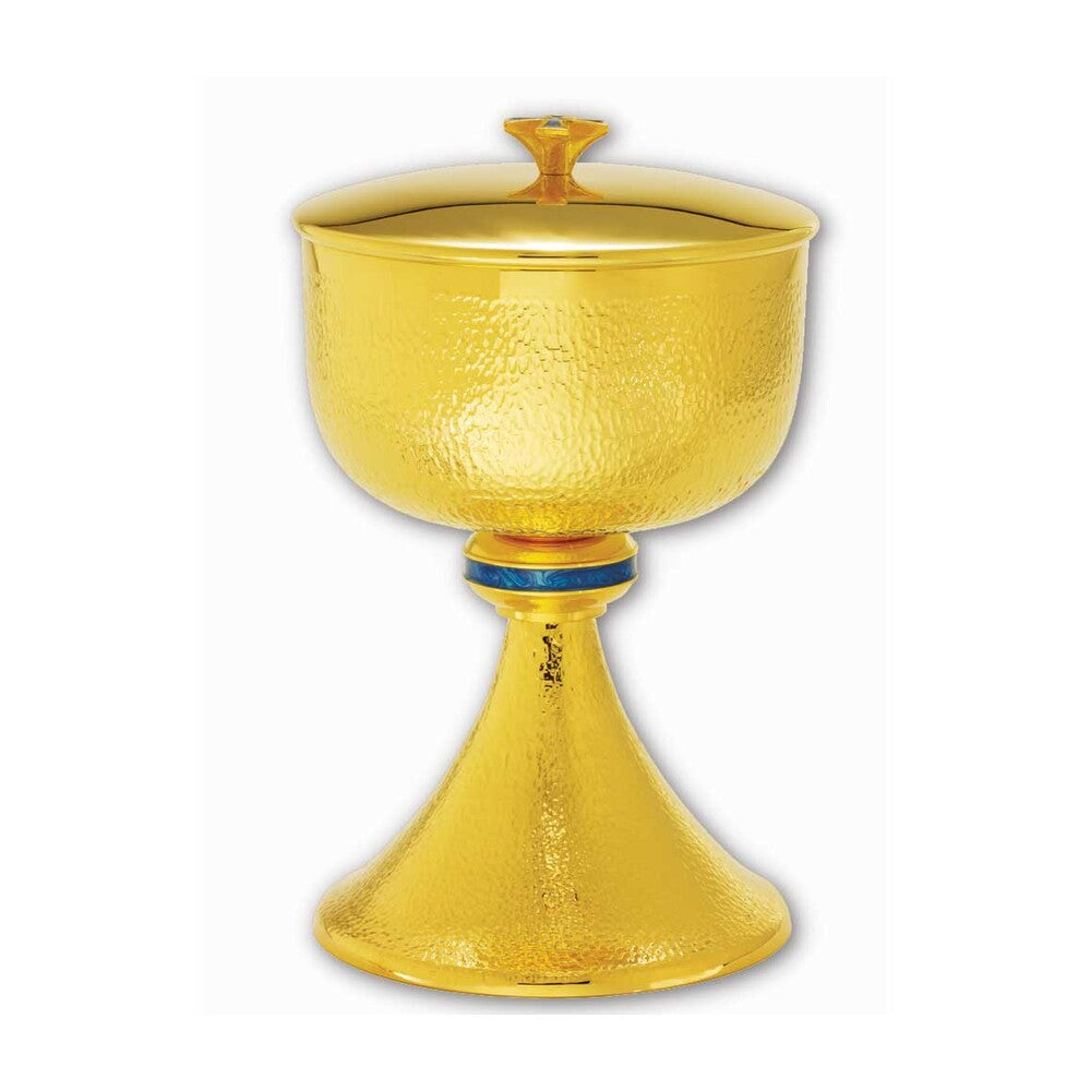 7 3/4" Gold Hammered Textured Chalice - Matching Ciborium Available