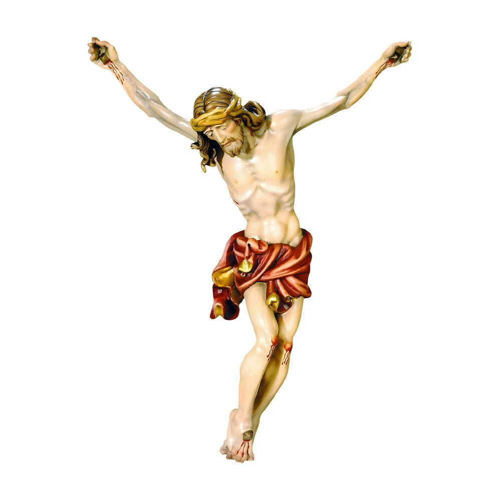 Hand Carved Baroque Corpus of Christ in Val Gardena Wood