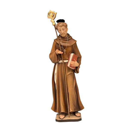 Sculpture of Saint Bernard of Tiron in Val Gardena Wood