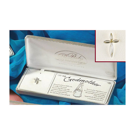 To My Godmother Petal Cross Lapel Pin