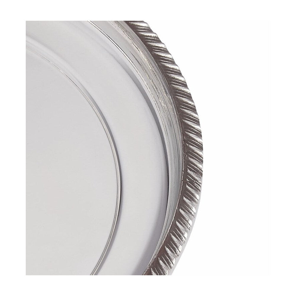 Large Gadroon Rim Pewter Tray
