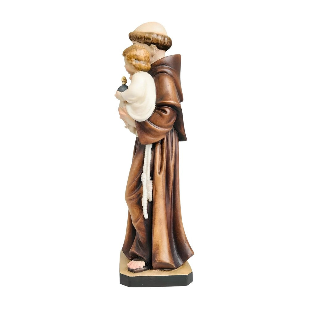 Saint Anthony of Padua and Infant Jesus statue carved in wood
