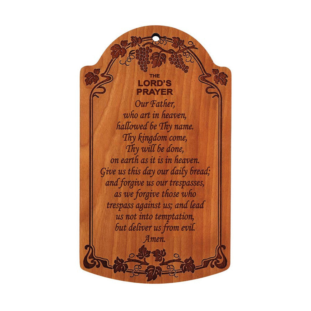 7" The Lord's Prayer Carved Wood Plaque