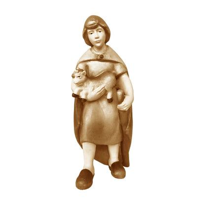 Shepherd with Lamb in Maple Wood