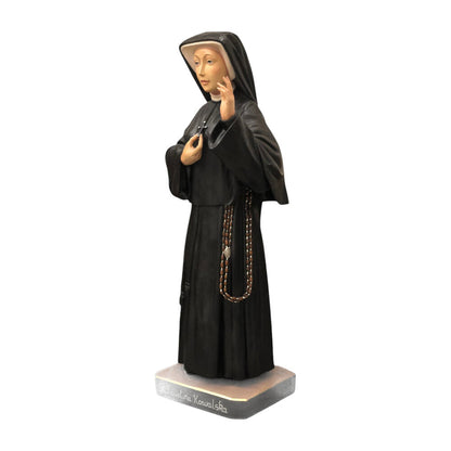 Statue Saint Faustina Kowalska: Faith and Mercy, Val Gardena Wood